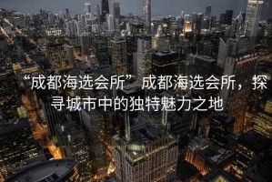 “成都海選會所”成都海選會所，探尋城市中的獨特魅力之地