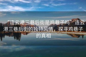 “連云港三巷后街是雞巷子嗎”連云港三巷后街的獨(dú)特風(fēng)情，探尋雞巷子的真相