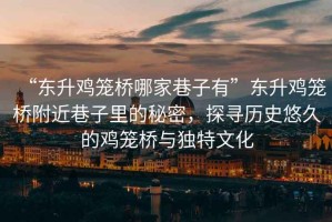 “東升雞籠橋哪家巷子有”東升雞籠橋附近巷子里的秘密，探尋歷史悠久的雞籠橋與獨特文化