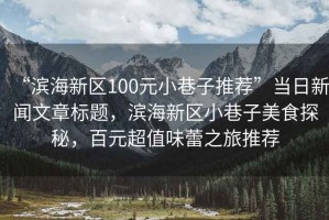 “濱海新區100元小巷子推薦”當日新聞文章標題，濱海新區小巷子美食探秘，百元超值味蕾之旅推薦