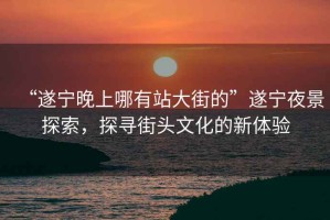 “遂寧晚上哪有站大街的”遂寧夜景探索，探尋街頭文化的新體驗(yàn)