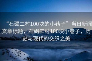 “石碣二村100塊的小巷子”當日新聞文章標題，石碣二村100塊小巷子，歷史與現代的交織之美