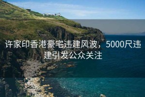 許家印香港豪宅違建風波，5000尺違建引發公眾關注