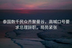 泰國數(shù)千民眾齊聚曼谷，高喊口號要求總理辭職，局勢緊張