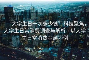 “大學生日一次多少錢”科技聚焦，大學生日常消費調查與解析—以大學生日常消費金額為例