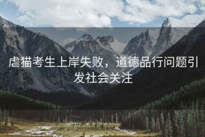 虐貓考生上岸失敗，道德品行問題引發(fā)社會關(guān)注