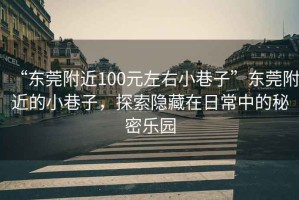 “東莞附近100元左右小巷子”東莞附近的小巷子，探索隱藏在日常中的秘密樂園
