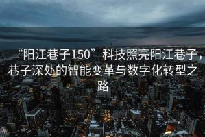 “陽江巷子150”科技照亮陽江巷子，巷子深處的智能變革與數字化轉型之路