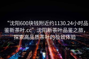 “沈陽600塊錢附近約1130.24小時品鑒新茶葉.cc”沈陽新茶葉品鑒之旅，探索高品質茶葉的極致體驗