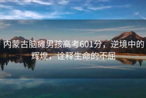 內蒙古腦癱男孩高考601分，逆境中的輝煌，詮釋生命的不屈