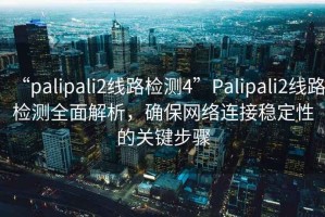 “palipali2線路檢測4”Palipali2線路檢測全面解析，確保網絡連接穩定性的關鍵步驟