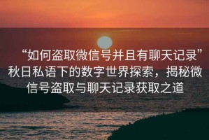 “如何盜取微信號并且有聊天記錄”秋日私語下的數(shù)字世界探索，揭秘微信號盜取與聊天記錄獲取之道