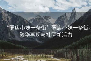 “羅店小妹一條街”羅店小妹一條街，繁華再現與社區新活力