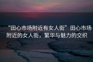 “田心市場附近有女人街”田心市場附近的女人街，繁華與魅力的交織