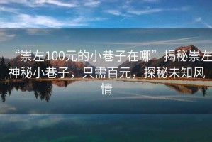 “崇左100元的小巷子在哪”揭秘崇左神秘小巷子，只需百元，探秘未知風情