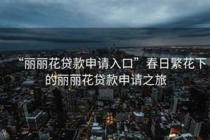 “麗麗花貸款申請入口”春日繁花下的麗麗花貸款申請之旅
