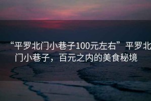 “平羅北門小巷子100元左右”平羅北門小巷子，百元之內的美食秘境
