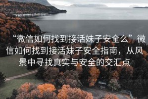 “微信如何找到接活妹子安全么”微信如何找到接活妹子安全指南，從風景中尋找真實與安全的交匯點
