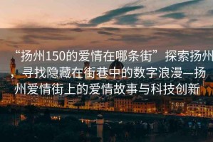 “揚州150的愛情在哪條街”探索揚州，尋找隱藏在街巷中的數(shù)字浪漫—揚州愛情街上的愛情故事與科技創(chuàng)新