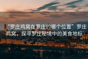 “羅莊雞窩在羅莊的哪個(gè)位置”羅莊雞窩，探尋羅莊秘境中的美食地標(biāo)