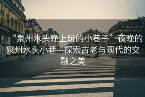 “泉州水頭晚上玩的小巷子”夜晚的泉州水頭小巷—探索古老與現代的交融之美