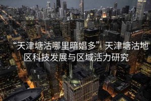 “天津塘沽哪里暗娼多”天津塘沽地區科技發展與區域活力研究