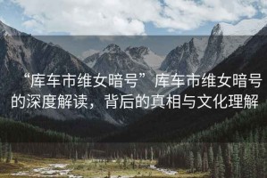 “庫(kù)車(chē)市維女暗號(hào)”庫(kù)車(chē)市維女暗號(hào)的深度解讀，背后的真相與文化理解
