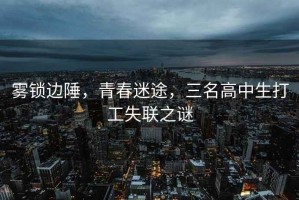 霧鎖邊陲，青春迷途，三名高中生打工失聯之謎