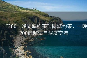 “200一晚同城約茶”同城約茶，一晚200的邂逅與深度交流