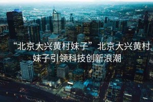 “北京大興黃村妹子”北京大興黃村妹子引領科技創新浪潮