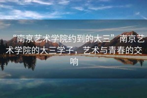 “南京藝術學院約到的大三”南京藝術學院的大三學子，藝術與青春的交響