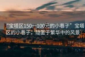 “寶塔區(qū)150一100元的小巷子”寶塔區(qū)的小巷子，隱匿于繁華中的風(fēng)景