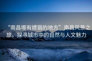 “南昌哪有嫖猖的地方”南昌風(fēng)景之旅，探尋城市中的自然與人文魅力