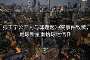 張玉寧公開為與球迷起沖突事件致歉，足球新星重拾球迷信任