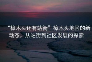 “樟木頭還有站街”樟木頭地區的新動態，從站街到社區發展的探索