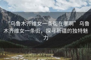 “烏魯木齊維女一條街在哪啊”烏魯木齊維女一條街，探尋新疆的獨(dú)特魅力