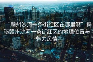 “贛州沙河一條街紅區(qū)在哪里啊”揭秘贛州沙河一條街紅區(qū)的地理位置與魅力風情