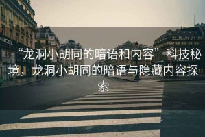 “龍洞小胡同的暗語和內容”科技秘境，龍洞小胡同的暗語與隱藏內容探索