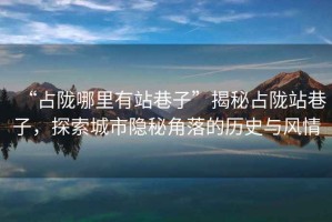 “占隴哪里有站巷子”揭秘占隴站巷子，探索城市隱秘角落的歷史與風情