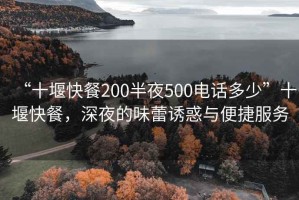 “十堰快餐200半夜500電話多少”十堰快餐，深夜的味蕾誘惑與便捷服務(wù)