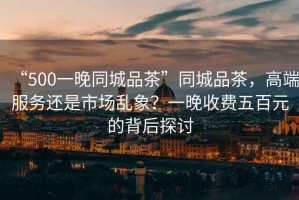“500一晚同城品茶”同城品茶，高端服務(wù)還是市場亂象？一晚收費(fèi)五百元的背后探討