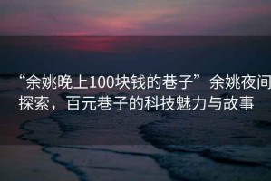 “余姚晚上100塊錢的巷子”余姚夜間探索，百元巷子的科技魅力與故事