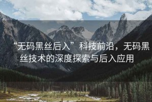 “無碼黑絲后入”科技前沿，無碼黑絲技術的深度探索與后入應用