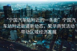 “寧國汽車站附近的一條街”寧國汽車站附近街道新動態，繁華商貿活動帶動區域經濟發展