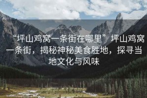 “坪山雞窩一條街在哪里”坪山雞窩一條街，揭秘神秘美食勝地，探尋當(dāng)?shù)匚幕c風(fēng)味