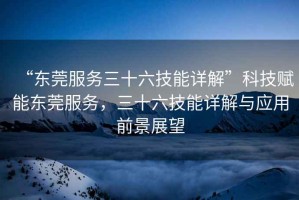 “東莞服務(wù)三十六技能詳解”科技賦能東莞服務(wù)，三十六技能詳解與應(yīng)用前景展望