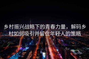 鄉村振興戰略下的青春力量，解碼鄉村如何吸引并留住年輕人的策略