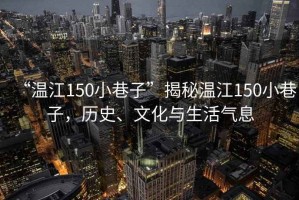 “溫江150小巷子”揭秘溫江150小巷子，歷史、文化與生活氣息