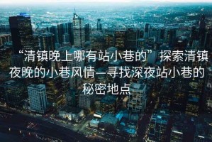 “清鎮晚上哪有站小巷的”探索清鎮夜晚的小巷風情—尋找深夜站小巷的秘密地點