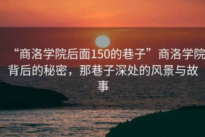 “商洛學院后面150的巷子”商洛學院背后的秘密，那巷子深處的風景與故事